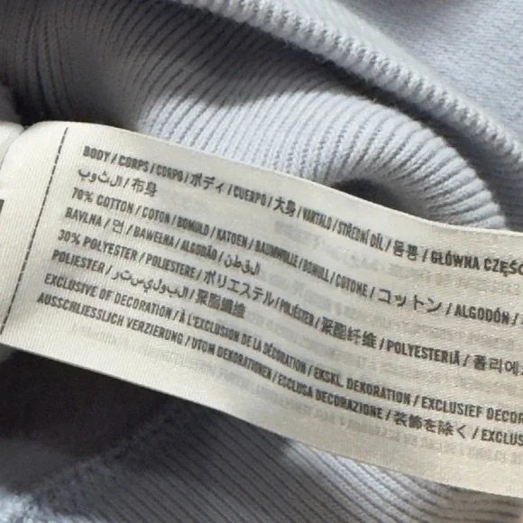 Abercrombie & Fitch Soft Max Essentials Colorblock Quarter Zip Sweatshirt Small - Picture 4 of 5